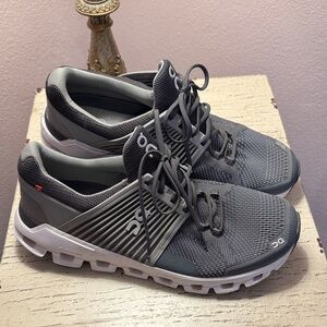 On Running Men's Black and Gray Athletic Shoes